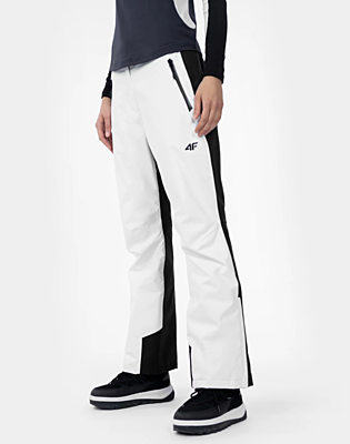 H4Z22-SPDN006 WHITE Dámské lyžařské kalhoty
